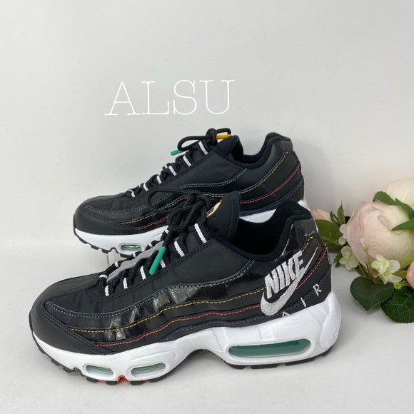 Nike Air Max 95 Premium Black Flash Crimson W - Picture 8 of 8